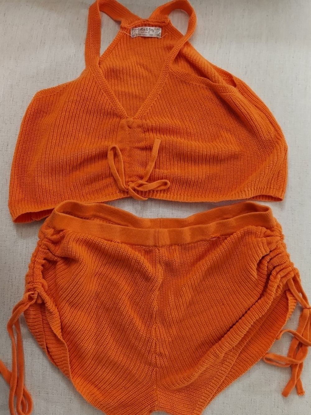 Orange Knit Two-Piece Set Size Large 2P-003